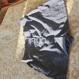 Navy blue hot shorts Vintage union made high waist button fly